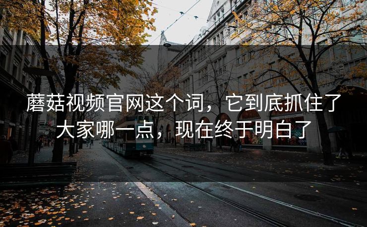 蘑菇视频官网这个词，它到底抓住了大家哪一点，现在终于明白了